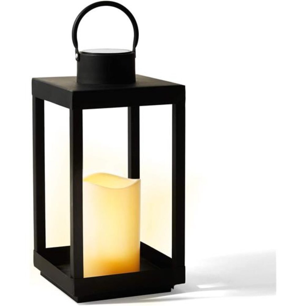 Solar Lantern Decorative Front Porch Decor, 14 Inch Solar Lanterns Outdoor